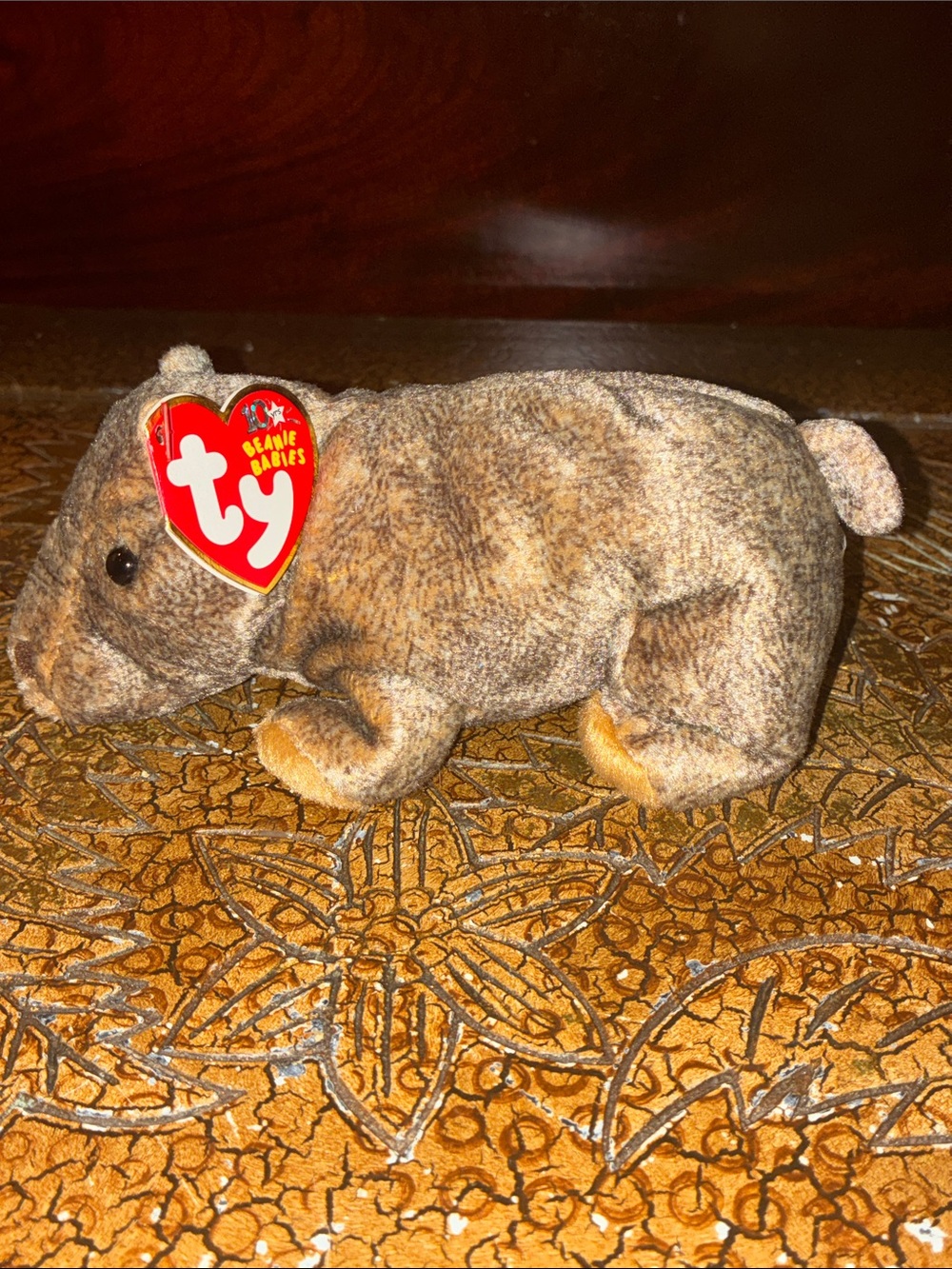 TY Beanie Baby Decade Brown Bear 10th Anniversary 2003 MWMT RARE